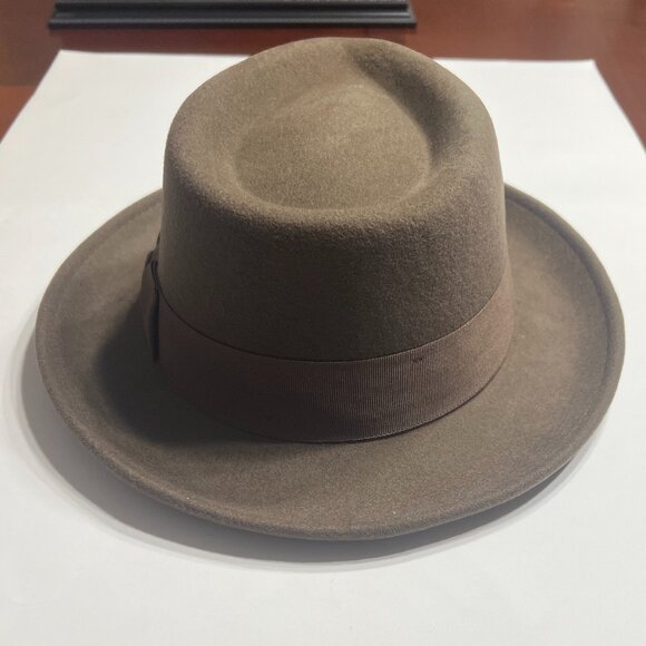 Scala Bristol Soft Wool Fedora Hat in Brown, Size Large - Picture 2 of 10